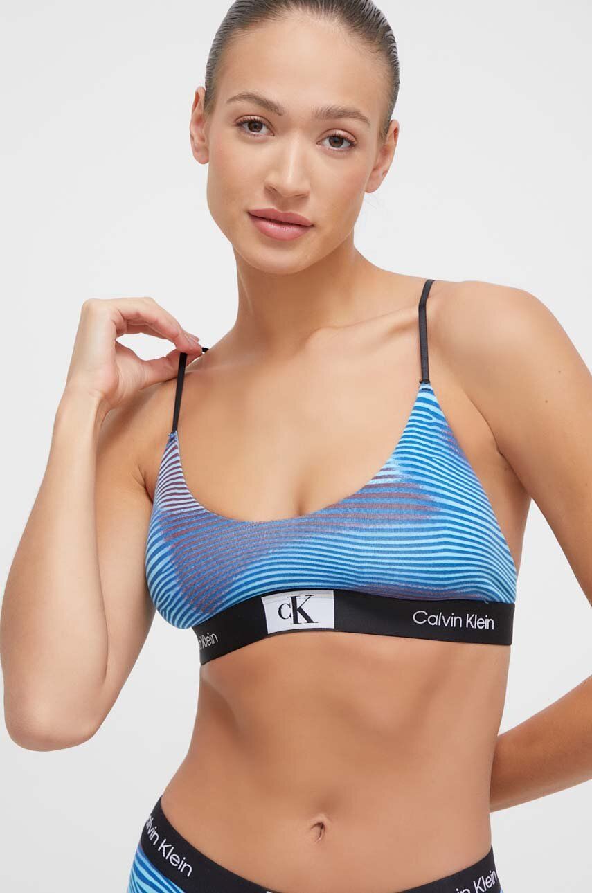 Calvin Klein Underwear biustonosz kolor granatowy wzorzysty