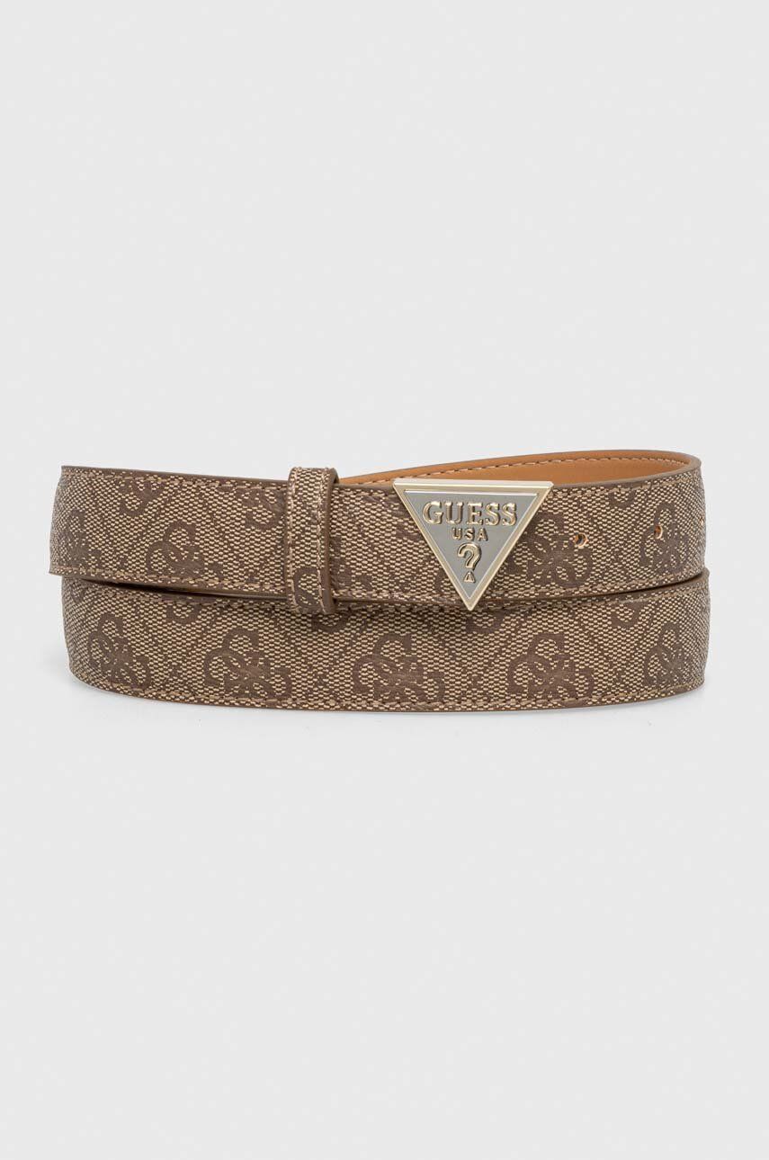 Guess pasek damski kolor beżowy