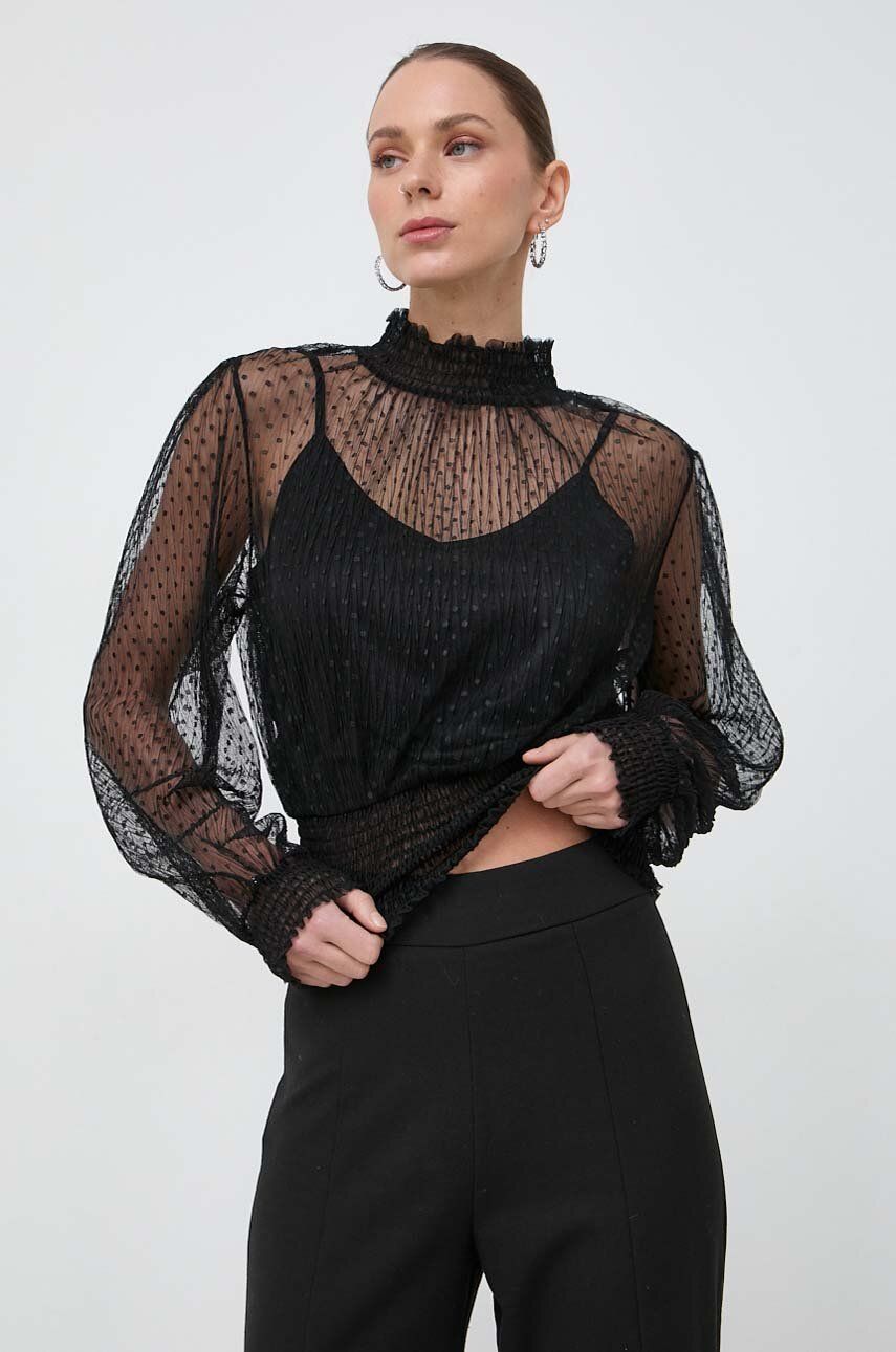 Morgan bluzka damska kolor czarny gładka