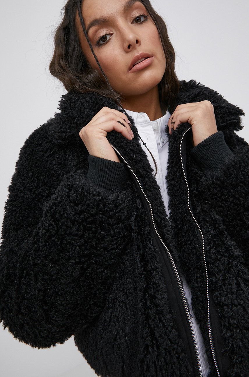 Sixth June kurtka damska kolor czarny zimowa oversize