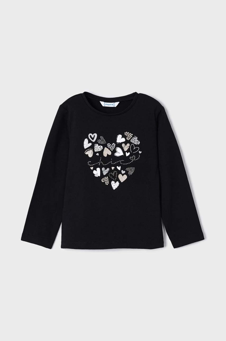 Mayoral longsleeve dziecięcy kolor czarny