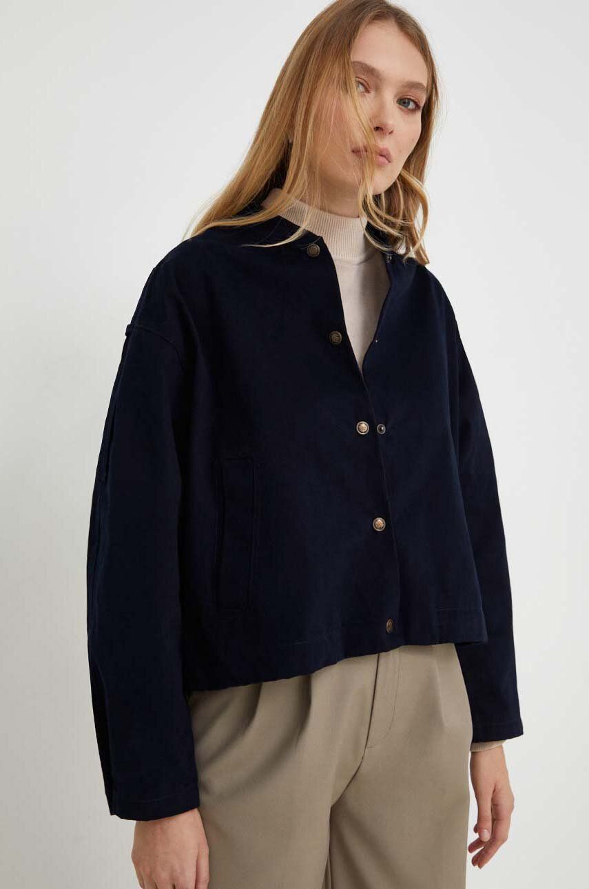 Answear Lab kurtka damska kolor czarny przejściowa oversize