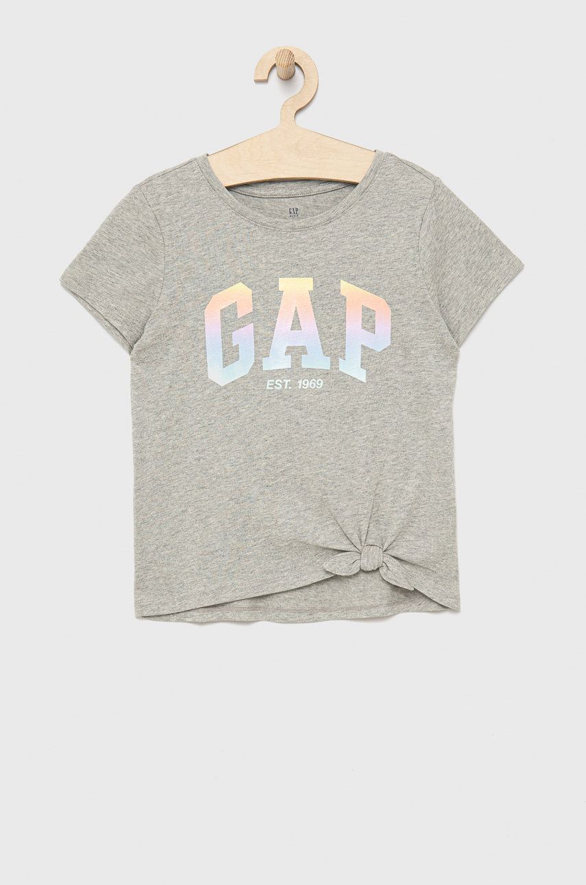GAP t-shirt bawełniany dziecięcy kolor szary