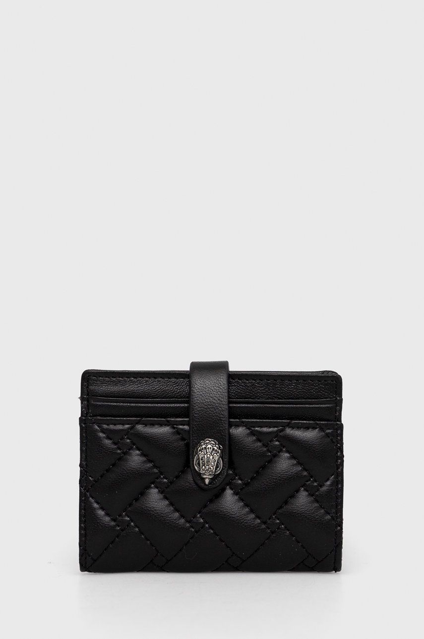 Kurt Geiger London Etui na karty skórzane damski kolor czarny