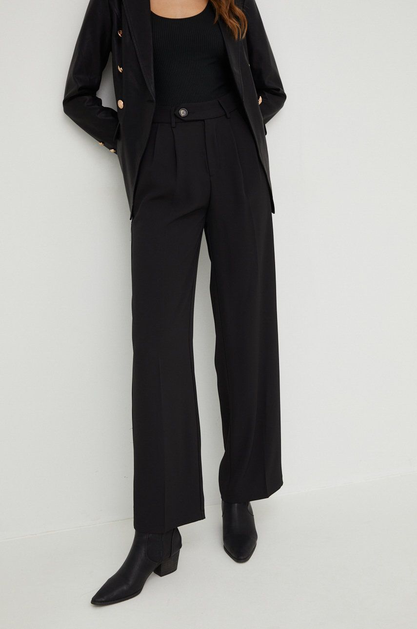 Answear Lab spodnie damskie kolor czarny proste high waist
