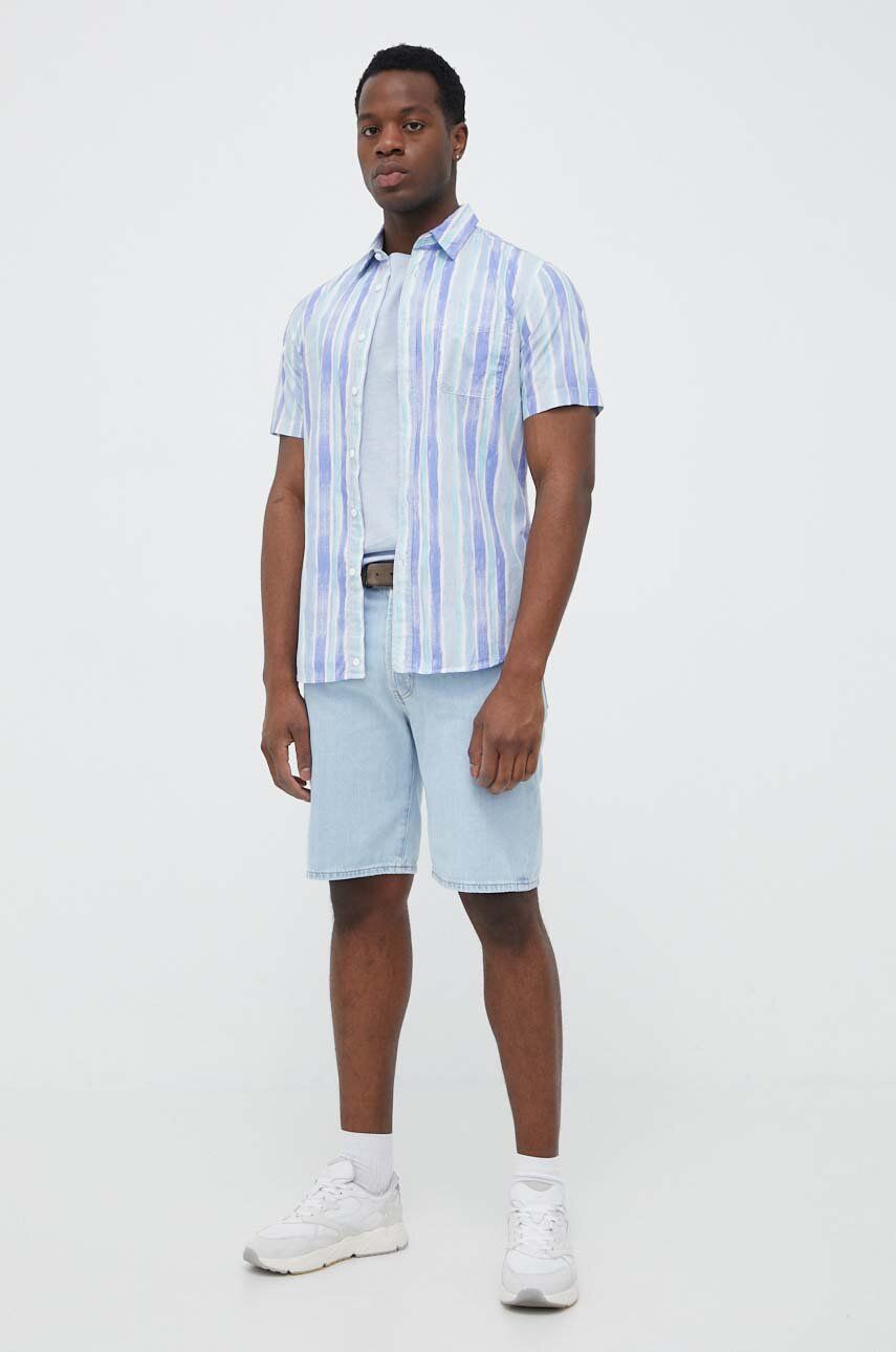 Sisley szorty jeansowe męskie kolor niebieski