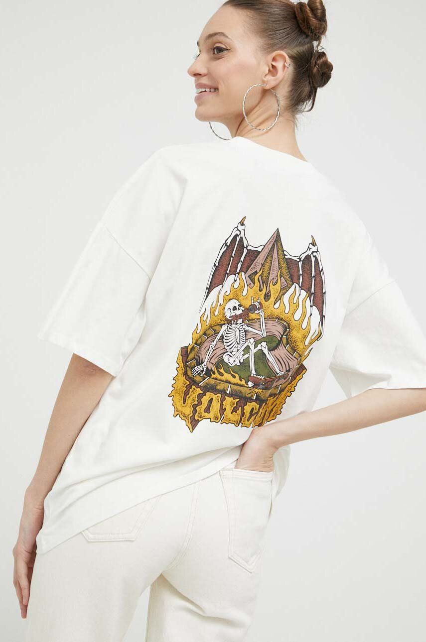 Volcom t-shirt bawełniany kolor biały