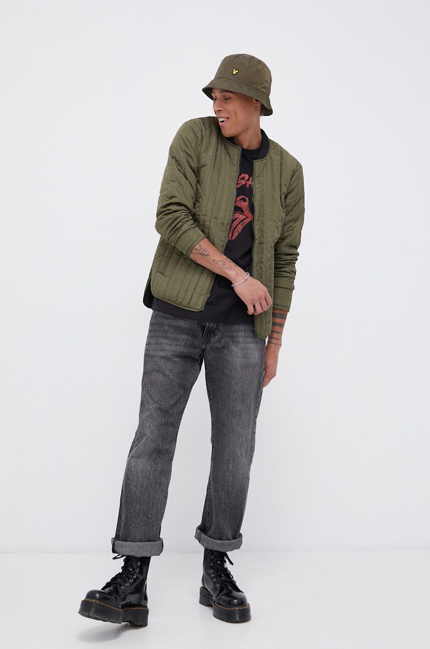 Solid Kurtka męska kolor zielony przejściowa