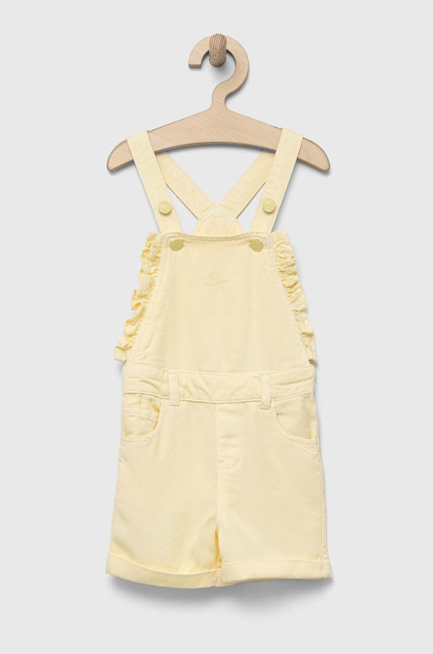 Guess ogrodniczki dziecięce kolor żółty