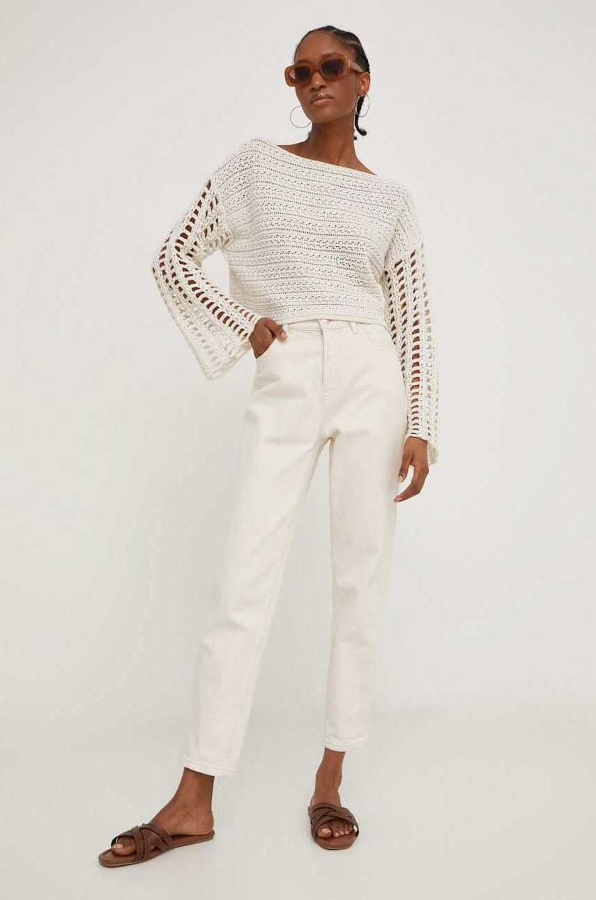 Answear Lab sweter damski kolor beżowy lekki