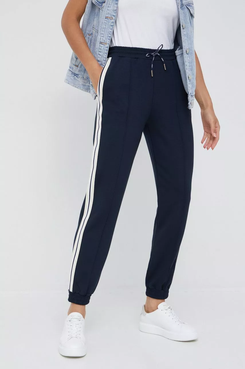 Joop! spodnie dresowe damskie kolor granatowy z aplikacją