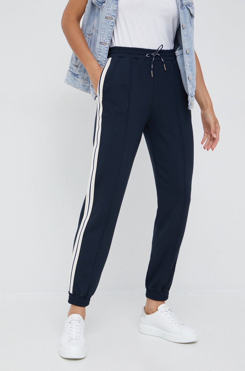 Joop! spodnie dresowe damskie kolor granatowy z aplikacją