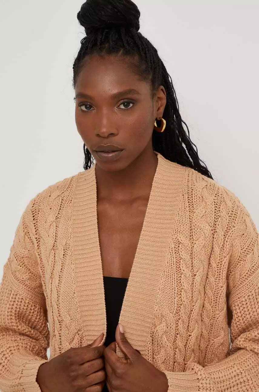 Answear Lab kardigan damski kolor brązowy