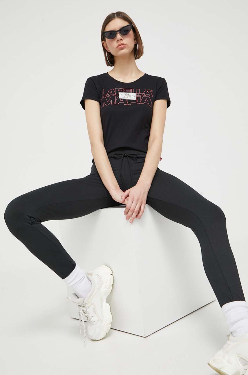 LaBellaMafia t-shirt bawełniany kolor czarny
