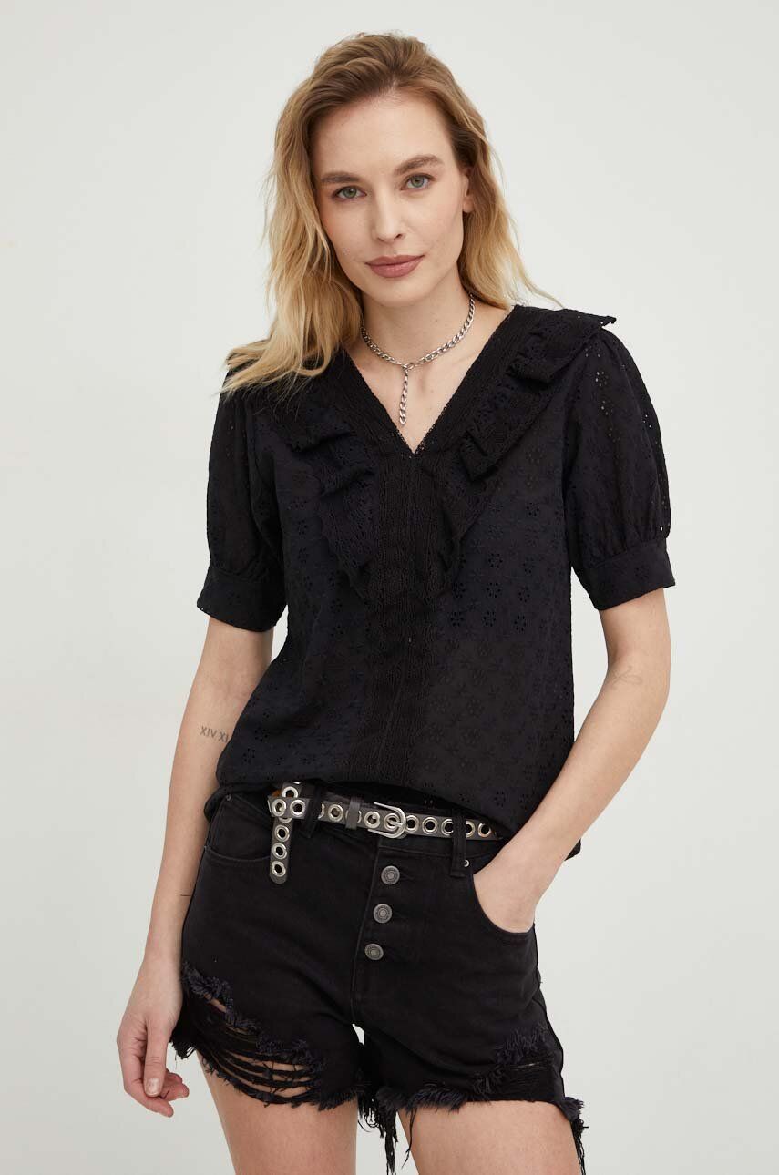 Answear Lab t-shirt bawełniany X kolekcja limitowana SISTERHOOD kolor czarny