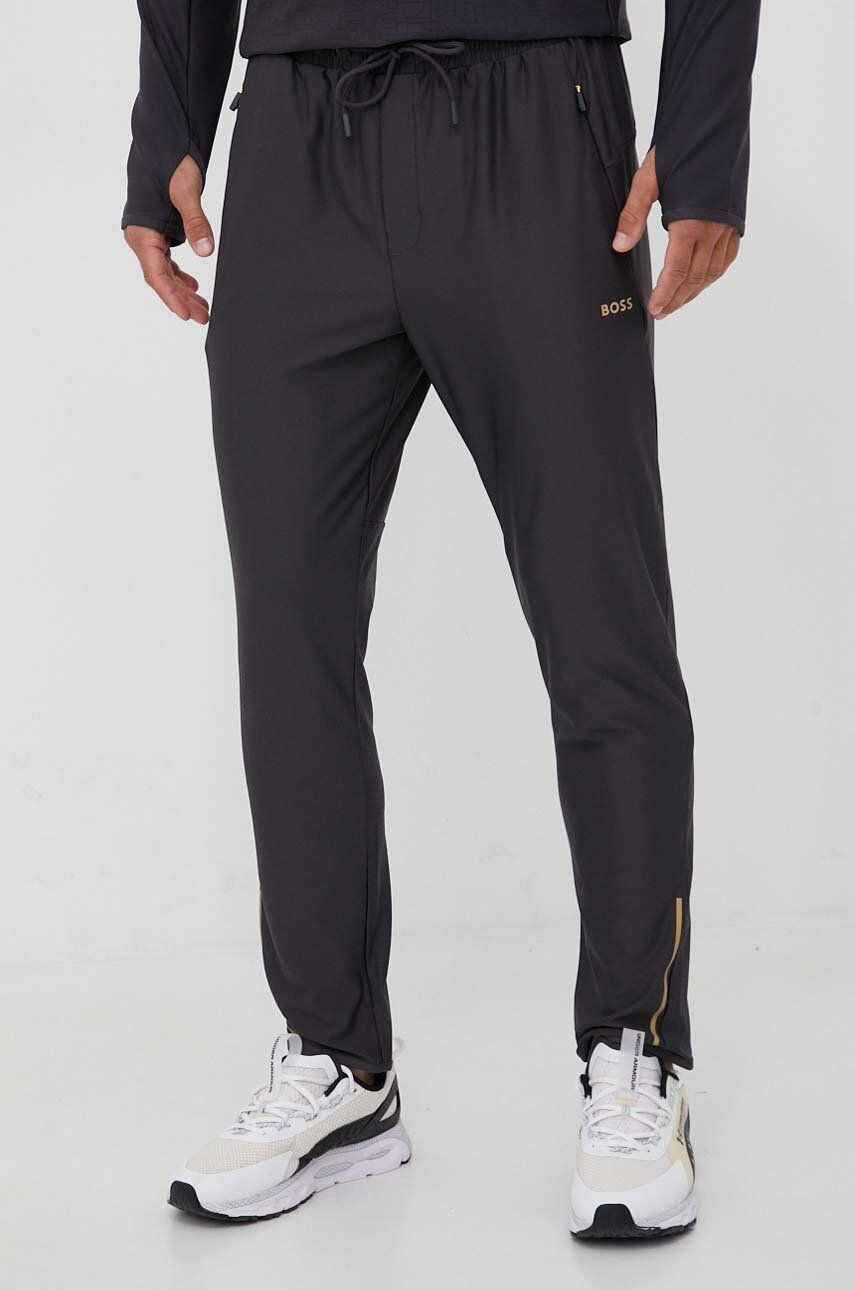 Boss Green spodnie dresowe kolor szary z nadrukiem