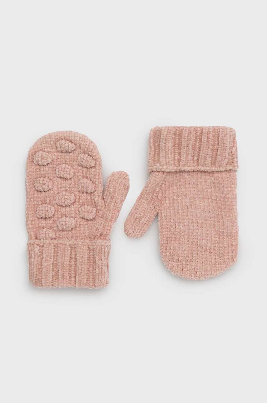 United Colors of Benetton rękawiczki dziecięce kolor różowy