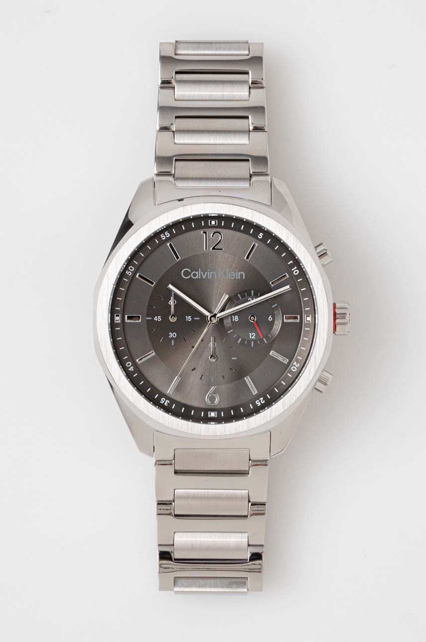 Calvin Klein zegarek męski kolor srebrny