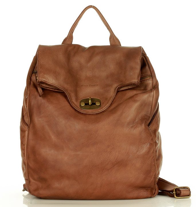 Brązowy Duży Akademicki Plecak Old Travel