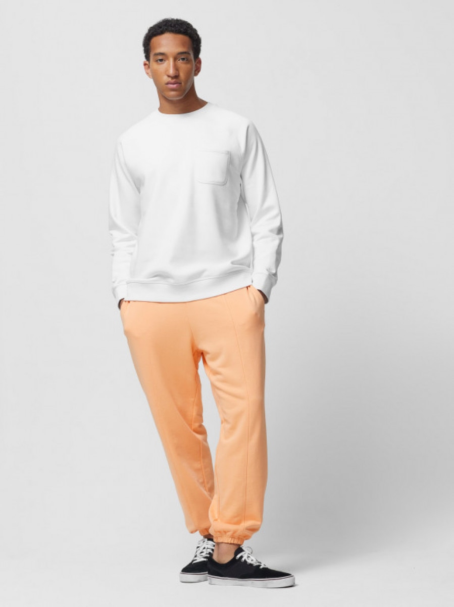 Bluza nierozpinana bez kaptura męska - biała