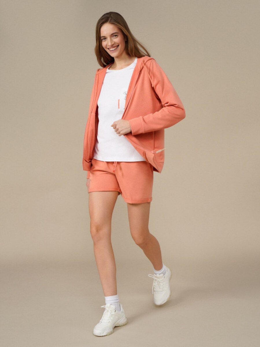Spodenki dresowe damskie - koralowe