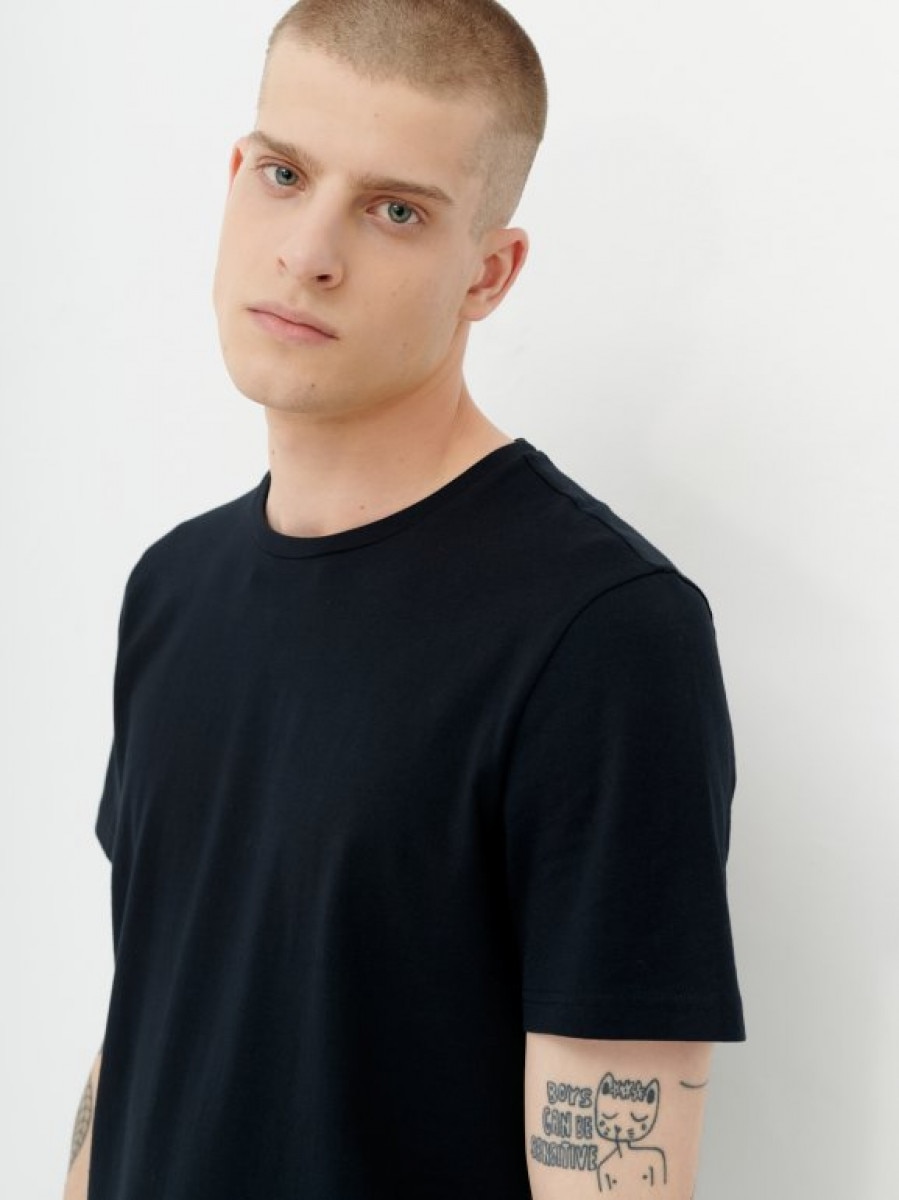 Gładki t-shirt męski