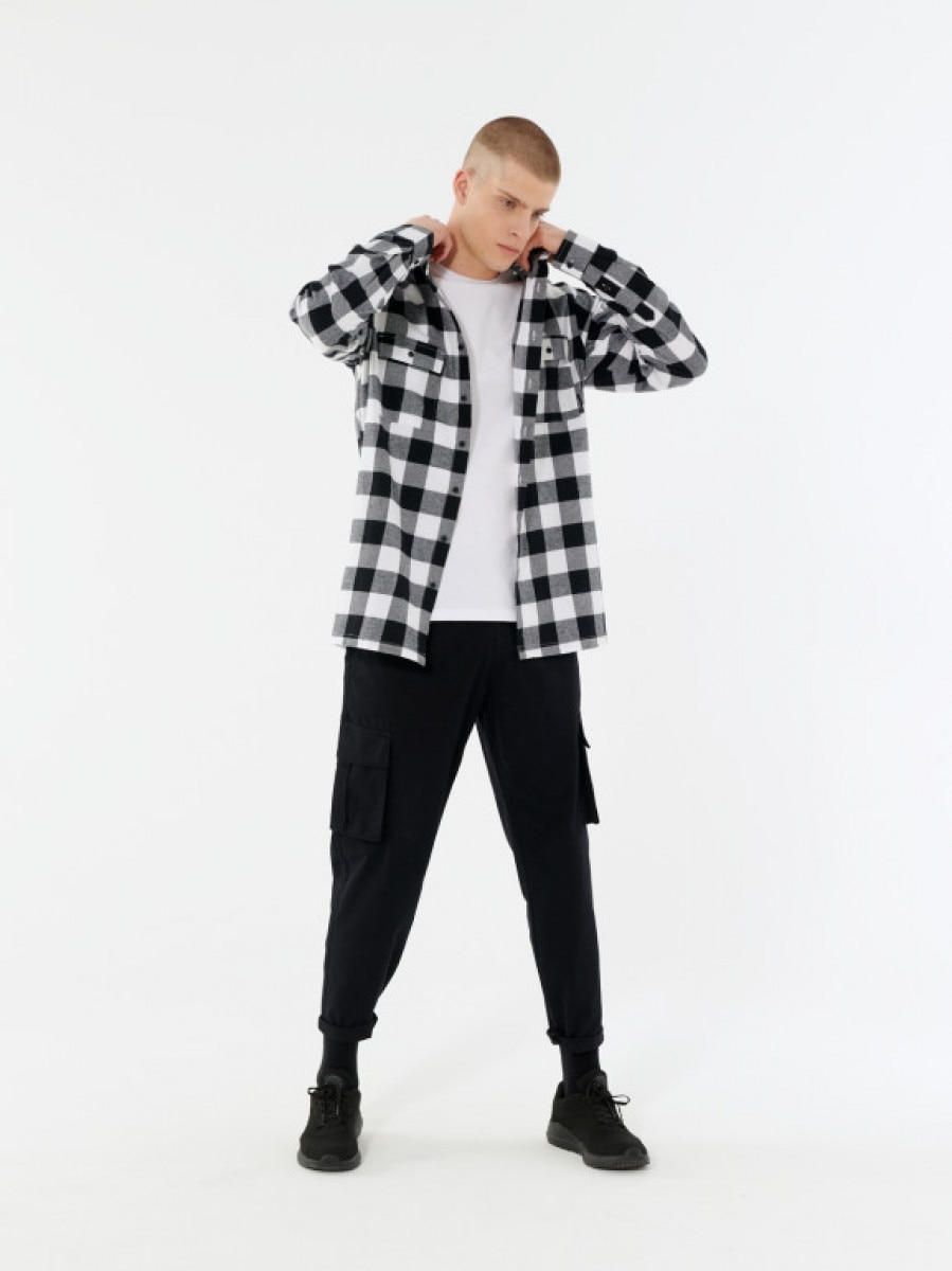 Koszula regular w kratę męska