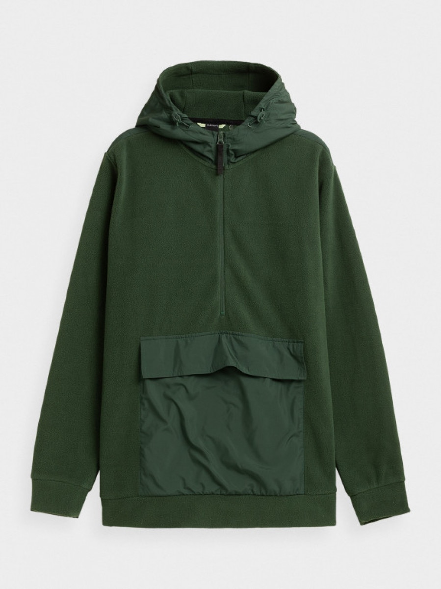 Polar nierozpinany z kapturem męski