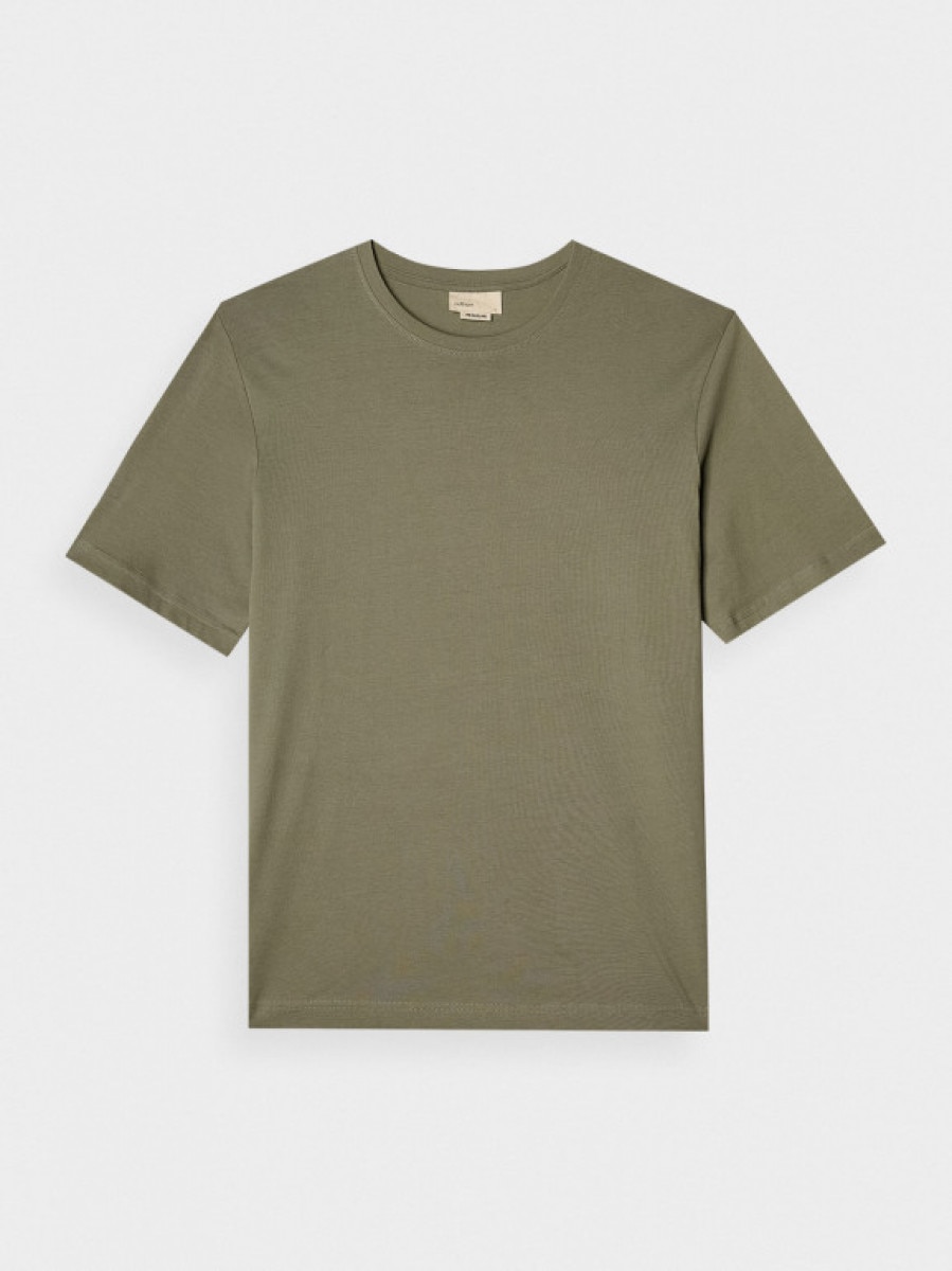 T-shirt basic męski - khaki