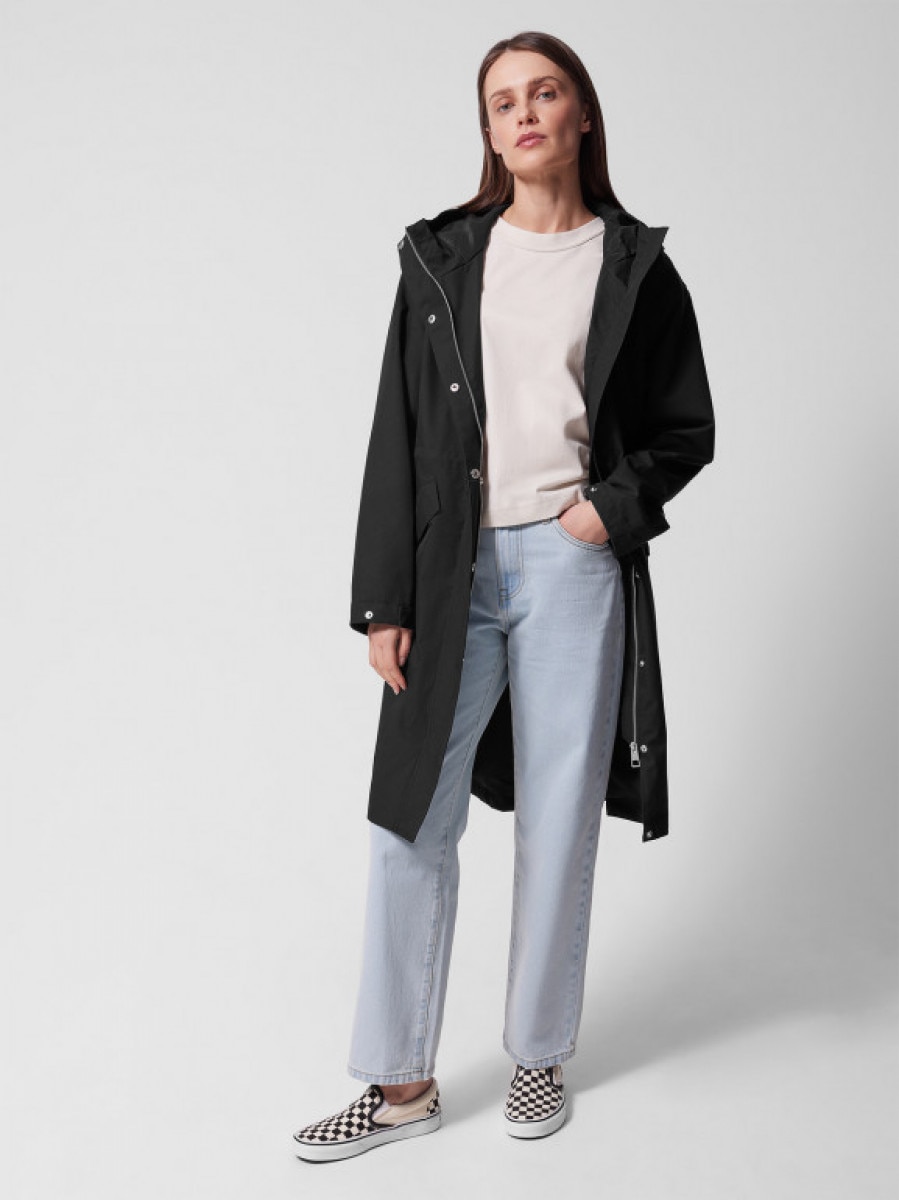 Parka przejściowa membrana 8000 wodoodporna damska - czarna