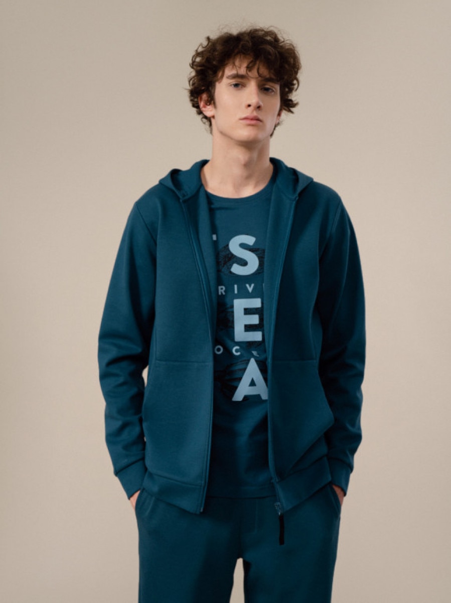 Bluza rozpinana z kapturem męska