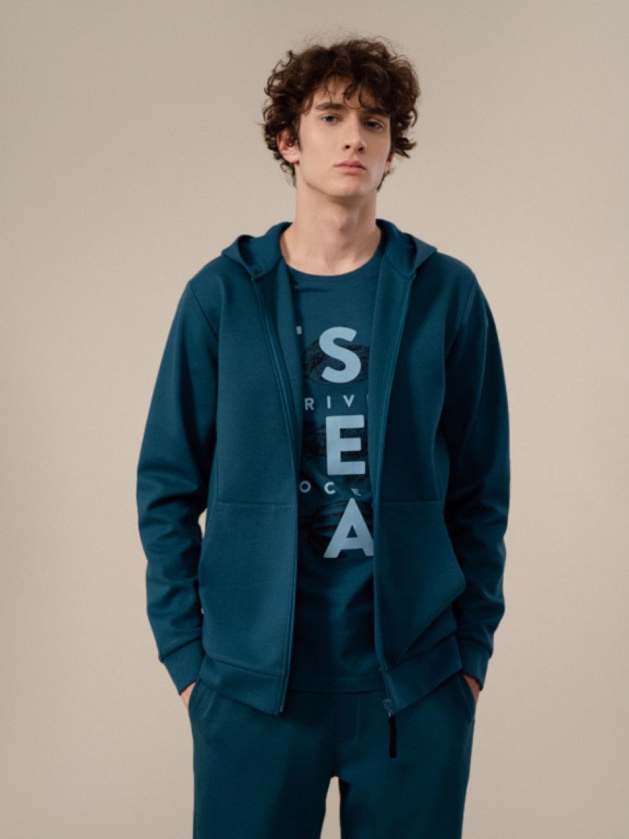 Bluza rozpinana z kapturem męska