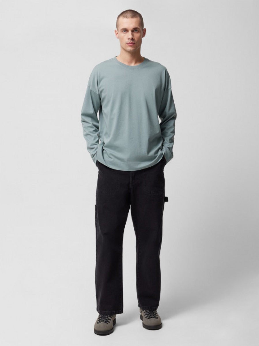 Jeansy comfort z prostymi nogawkami męskie - czarne