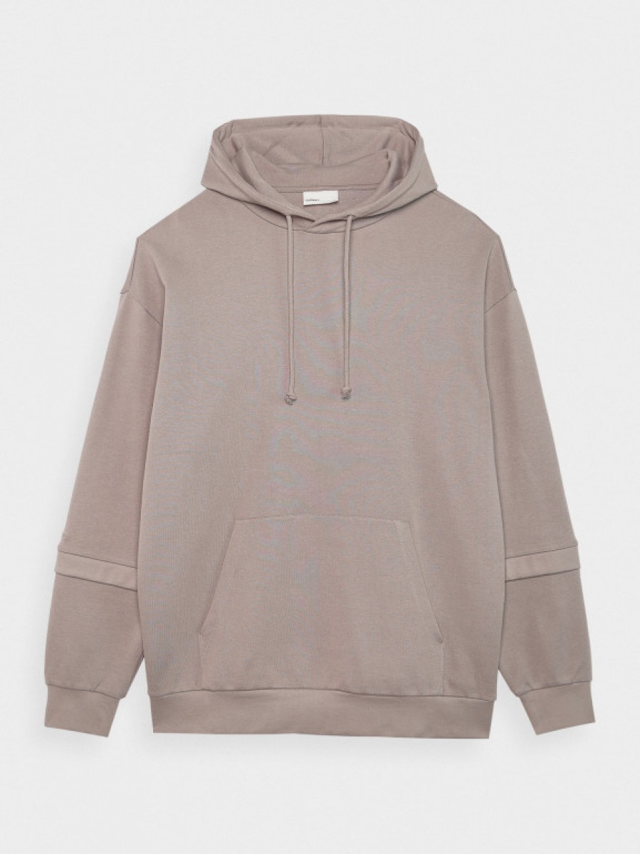 Bluza oversize z kapturem męska - khaki