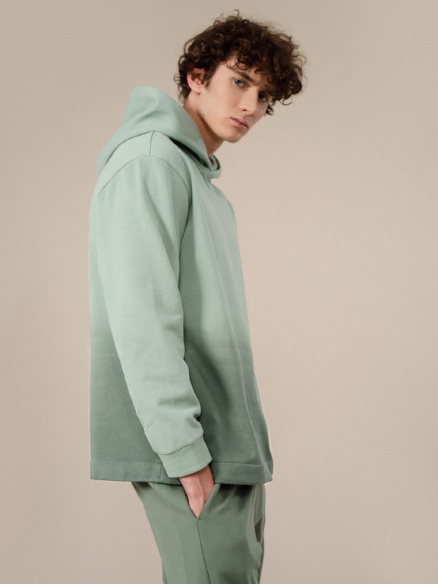 Bluza tie-dye nierozpinana z kapturem męska