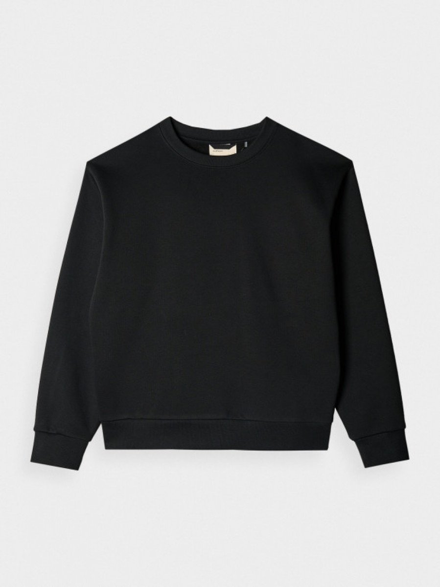 Bluza nierozpinana bez kaptura damska - czarna