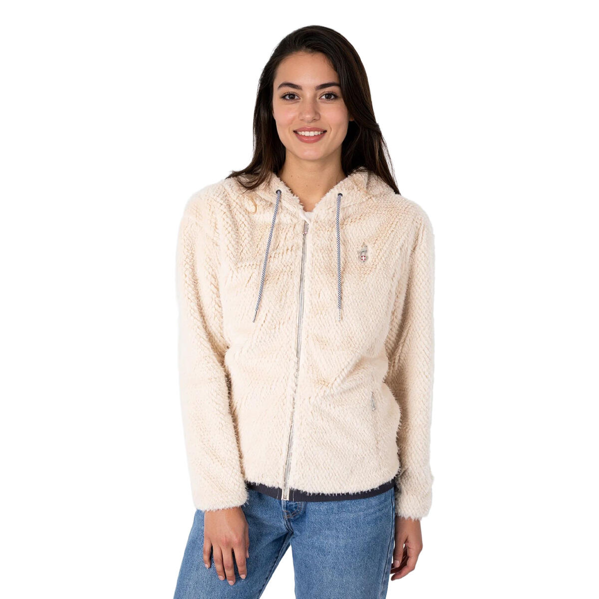 Bluza damska na zamek Aulp Candy Faux Fur