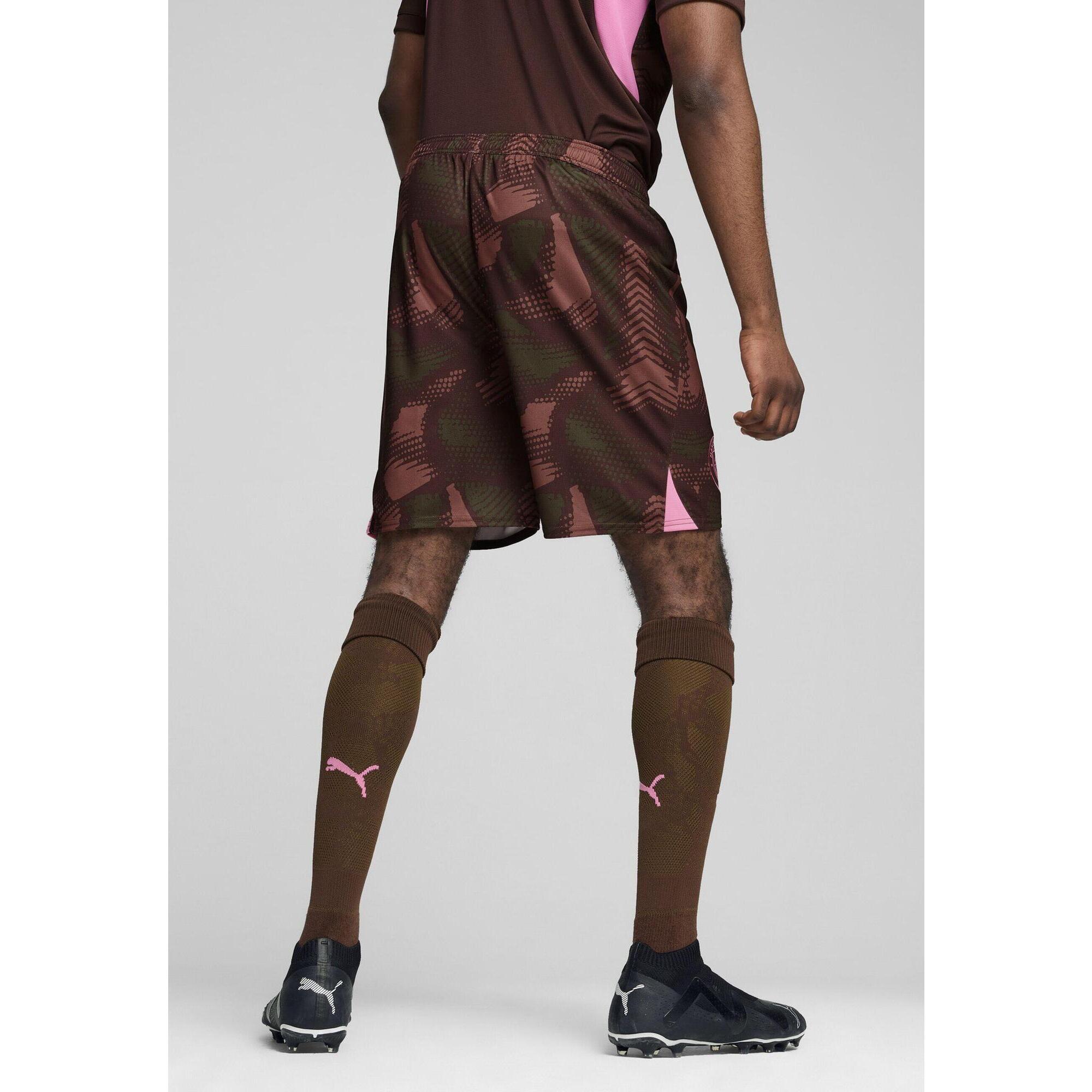 Szorty bramkarskie Manchester City 24/25 PUMA Espresso Brown Wild Willow Green