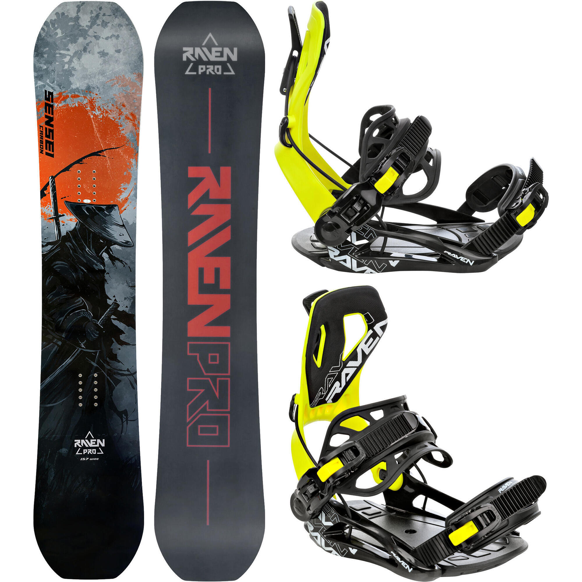 Zestaw Deska snowboardowa Raven PRO Sensei Carbon + wiązania Raven FTM450