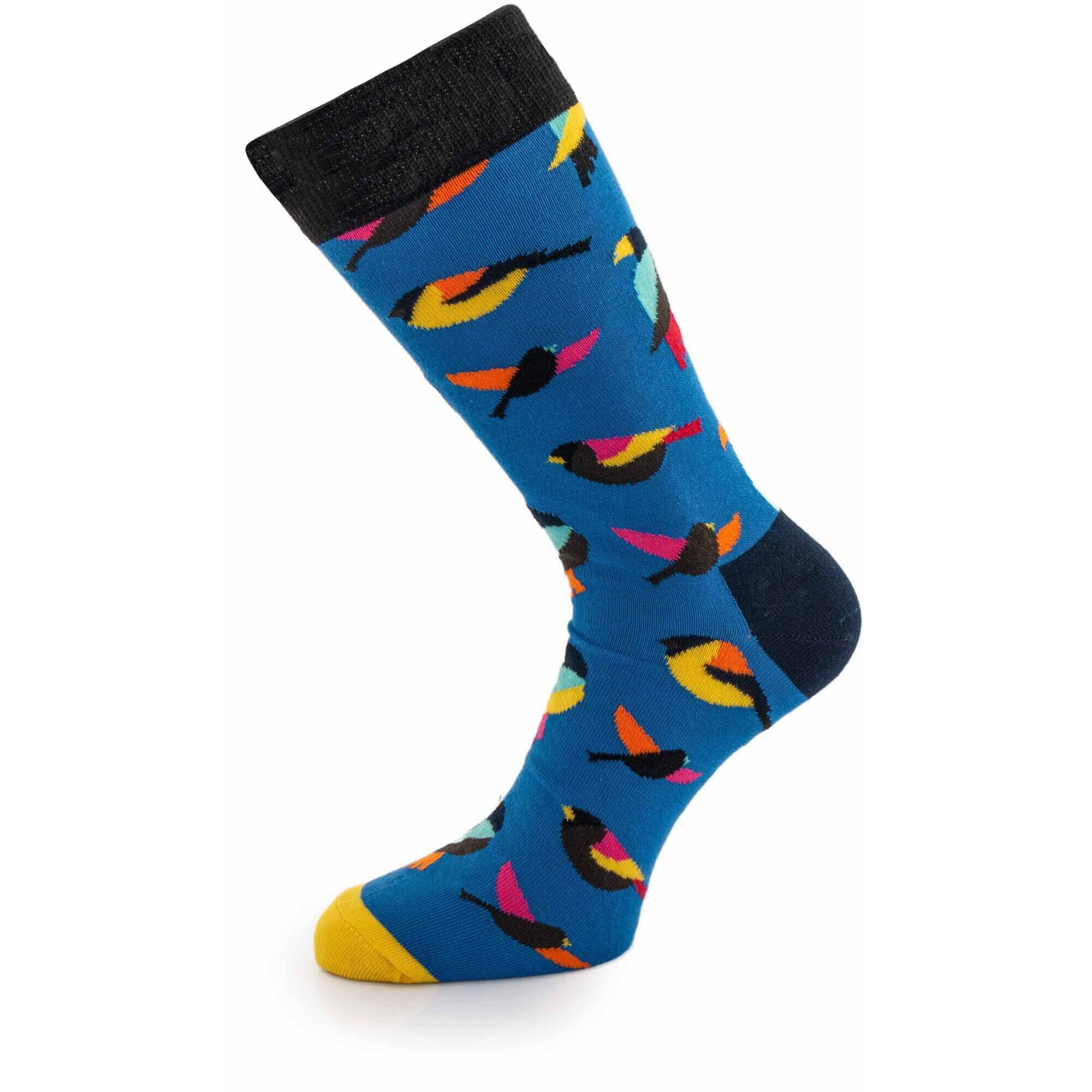 Wesołe Skarpetki z Wzorem Ptaka z Bawełny Unisex