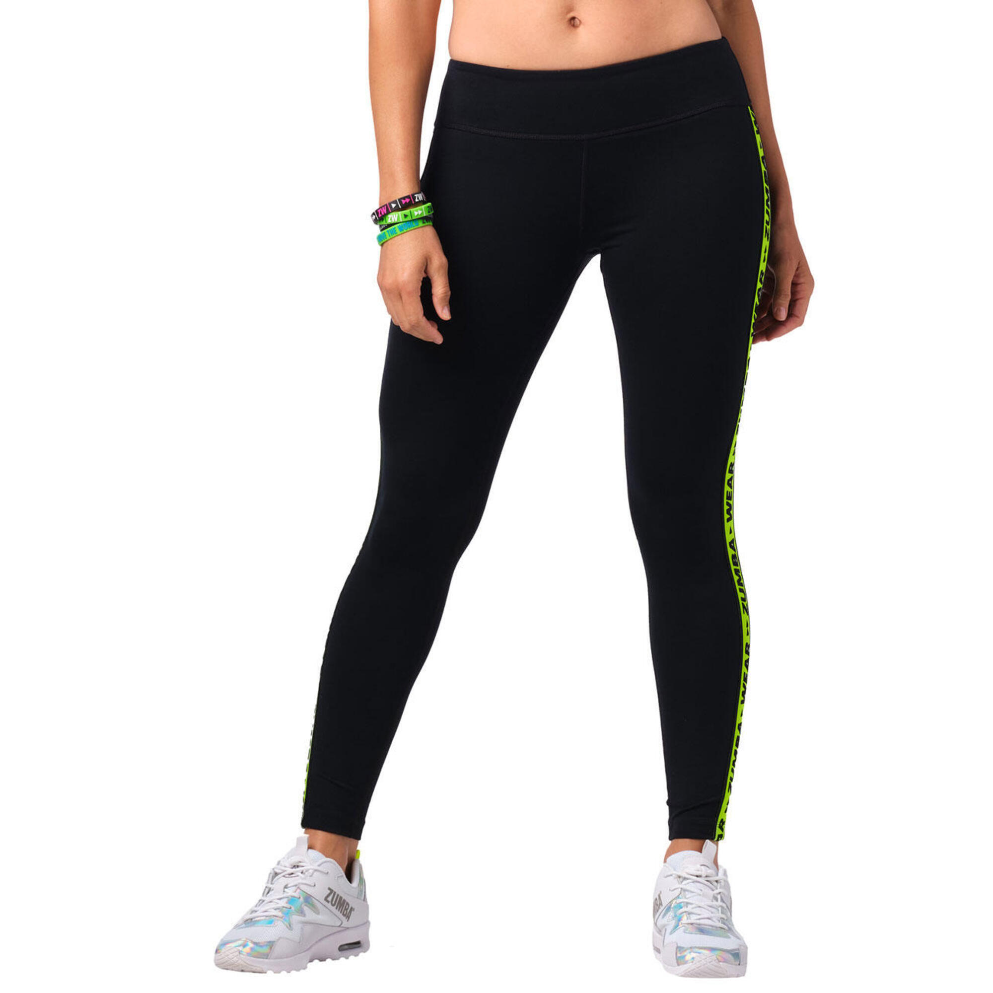 Legginsy fitness damskie długie czarne Zumba Happy