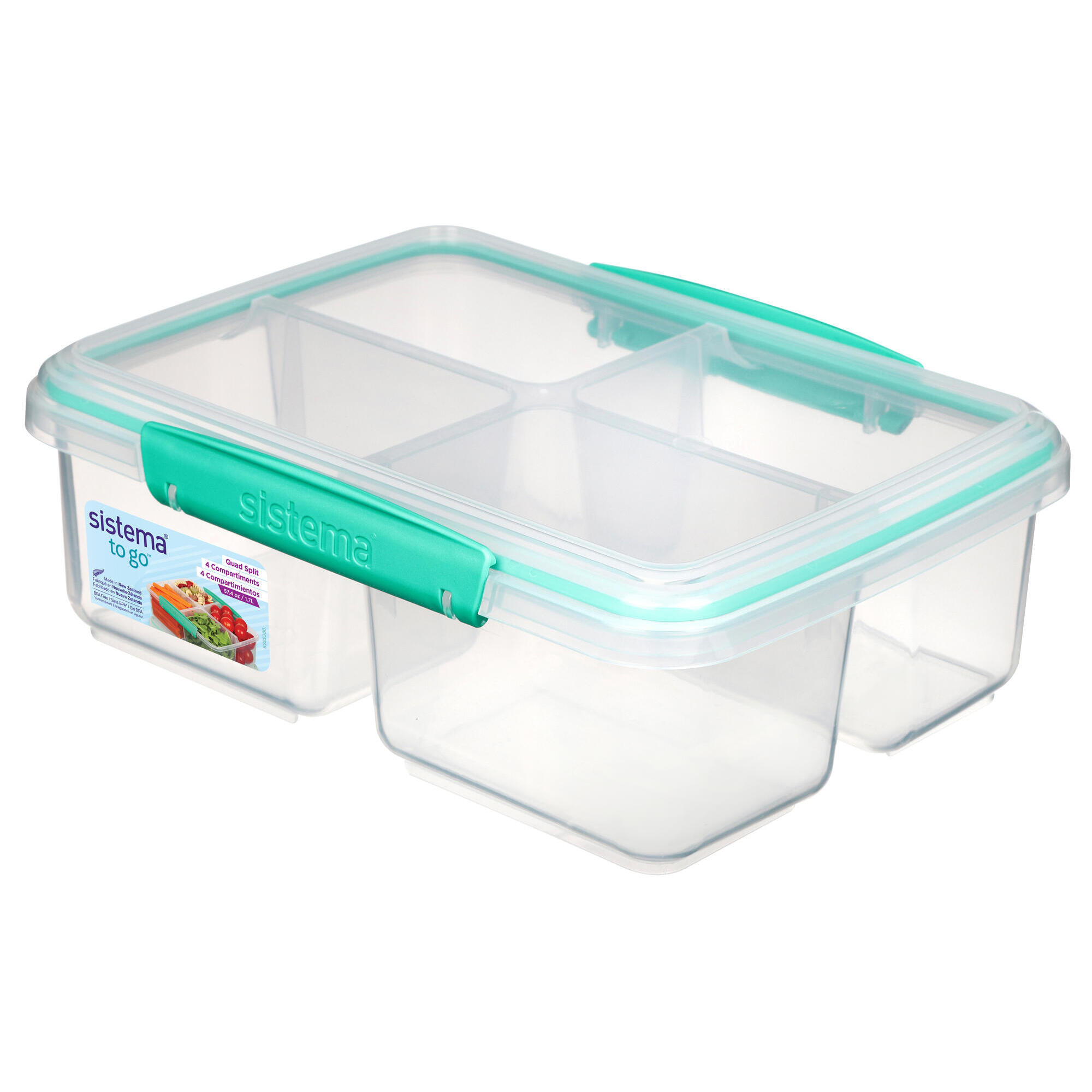 Pojemnik dzielony Snack Box To Go Quad Split 1,7 l