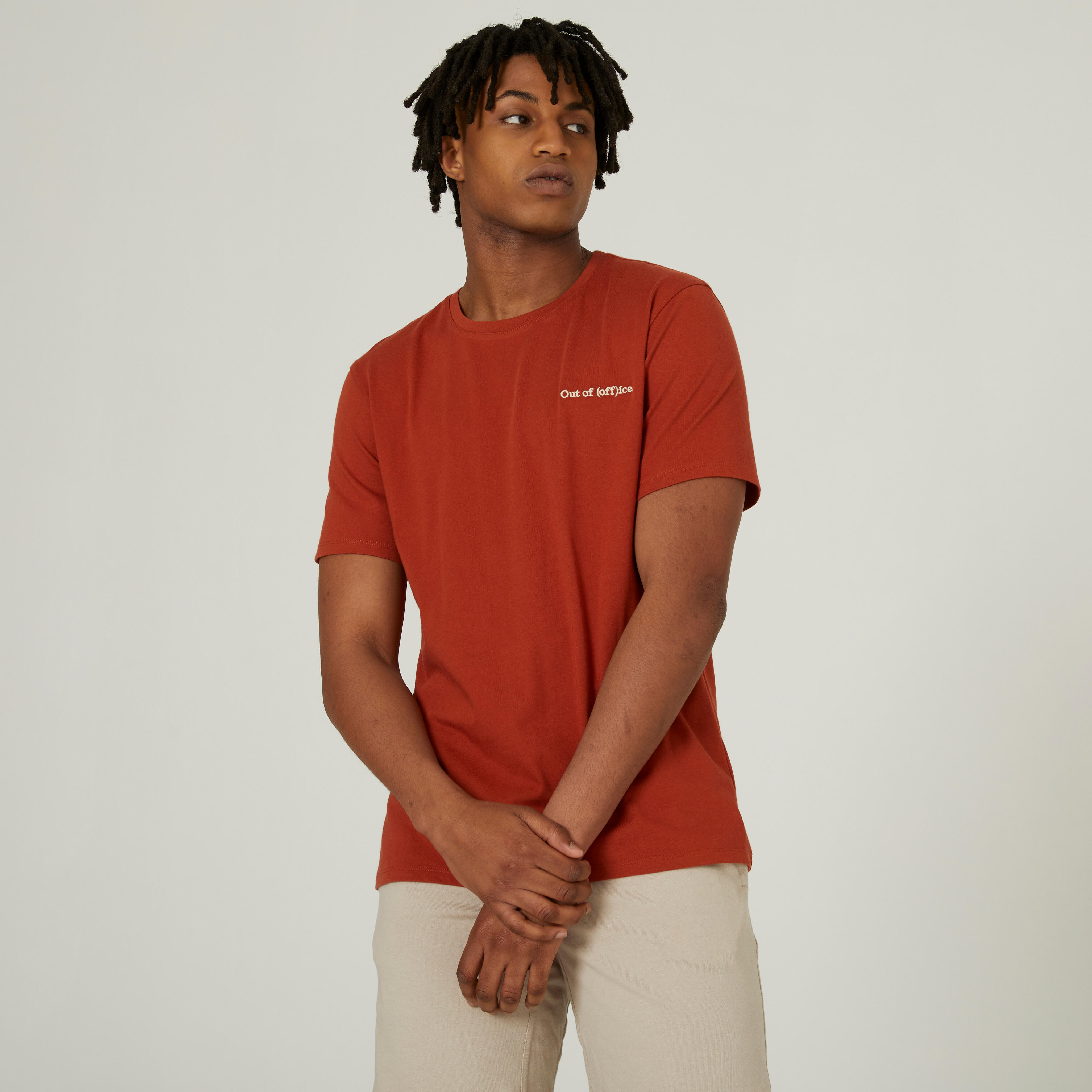 Koszulka z krótkim rękawem męska Nyamba Gym & Pilates 500 regular