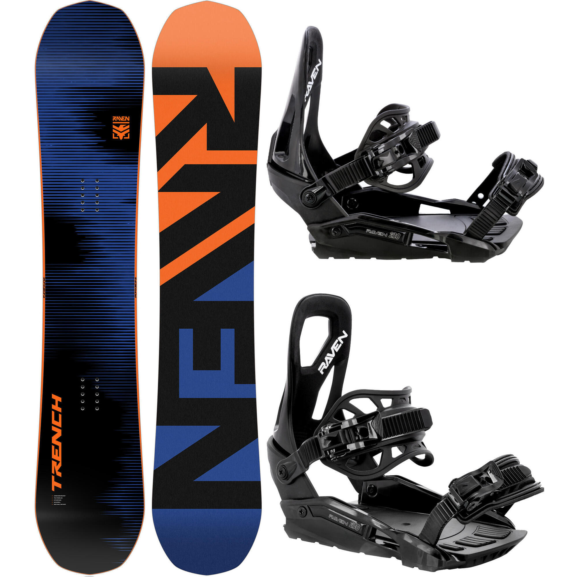 Zestaw Deska snowboardowa Raven Trench Carbon + Wiązania Raven S230