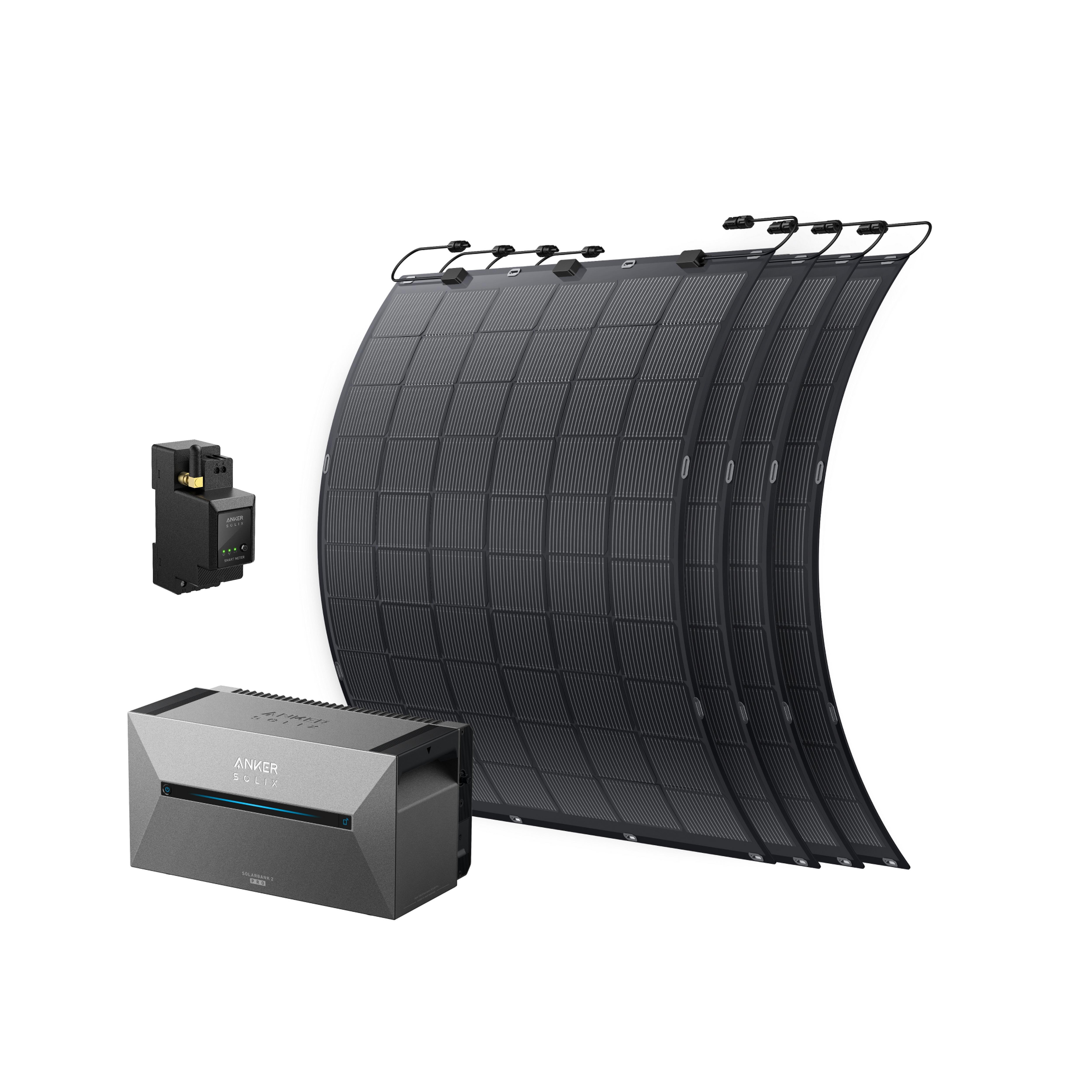 Zestaw fotowoltaika balkonowa Anker SOLIX Solarbank 2 E1600 Pro+4xFS20+A17X7311