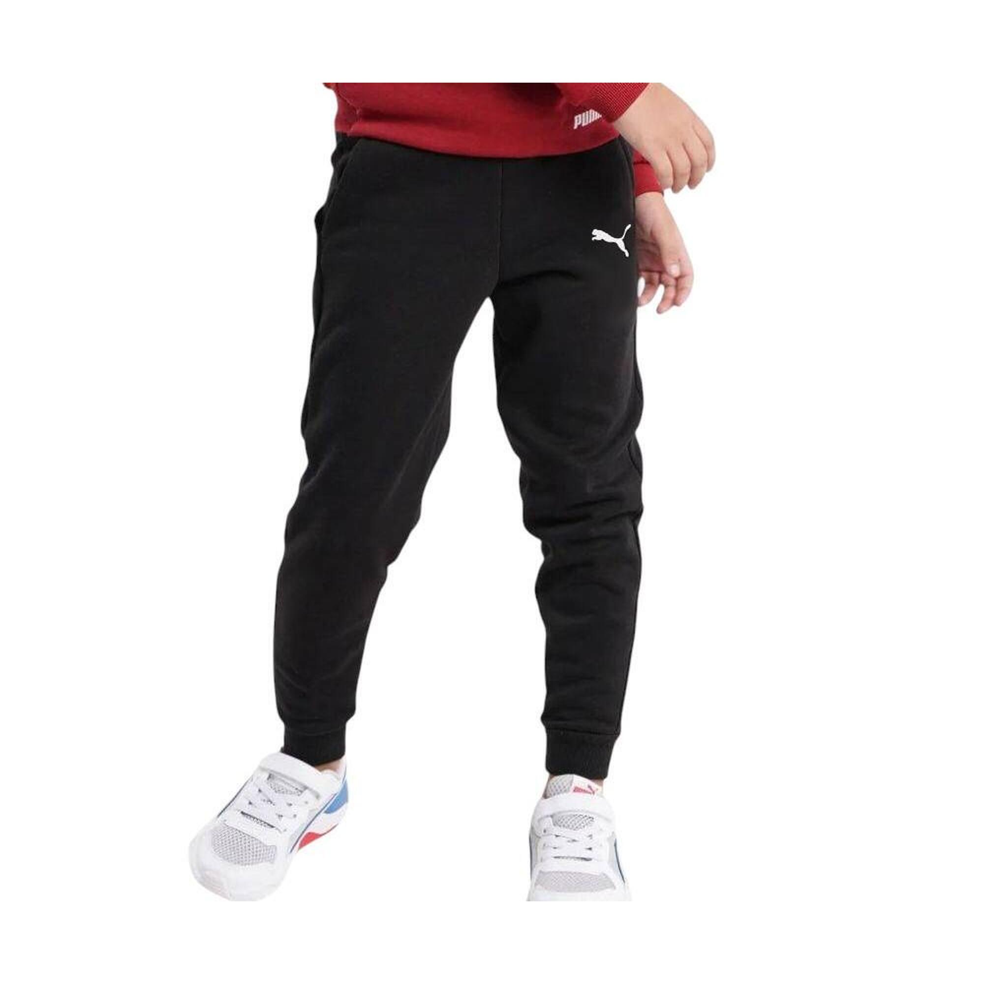 Spodnie dresowe bawełniane czarne dziecięce PUMA ESS Logo