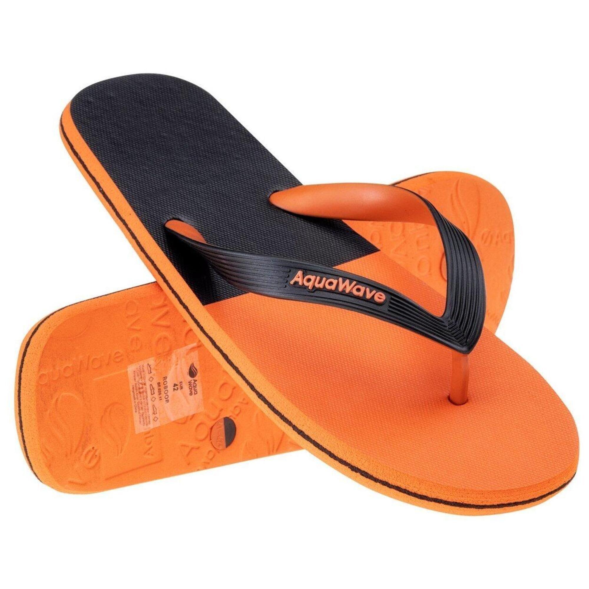 Klapki japonki męskie Aquawave Roboor pomarańczowo-czarne
