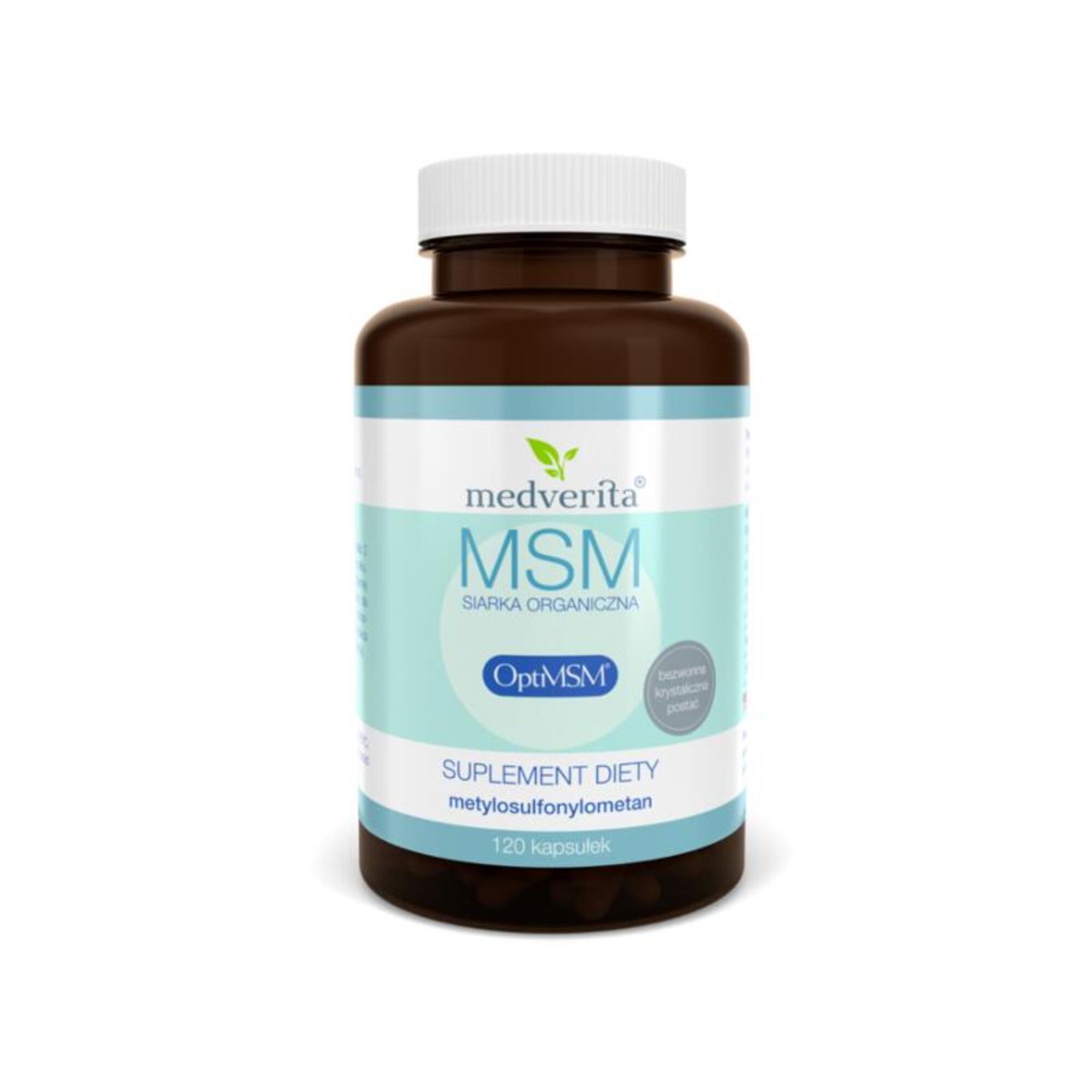 MSM Siarka Organiczna OptiMSM MEDVERITA 120 kaps