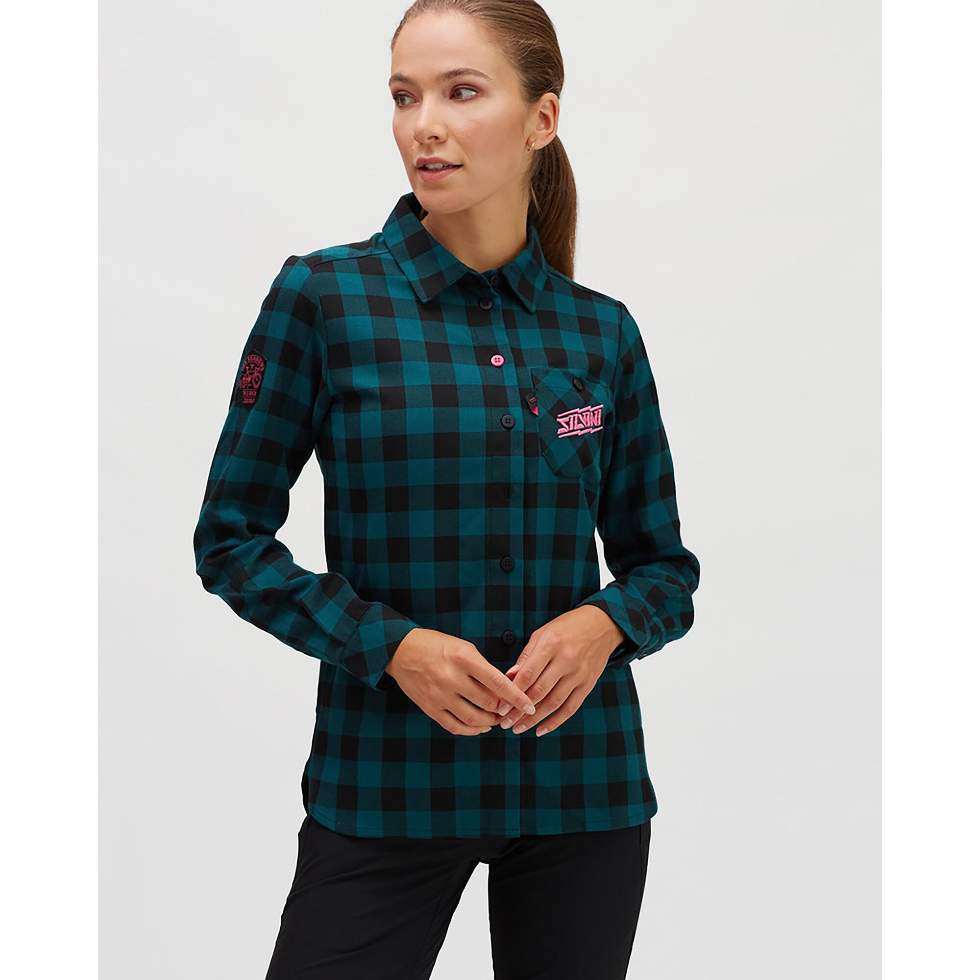 Koszula flanelowa damska SILVINI Briona WJ1927 zielona