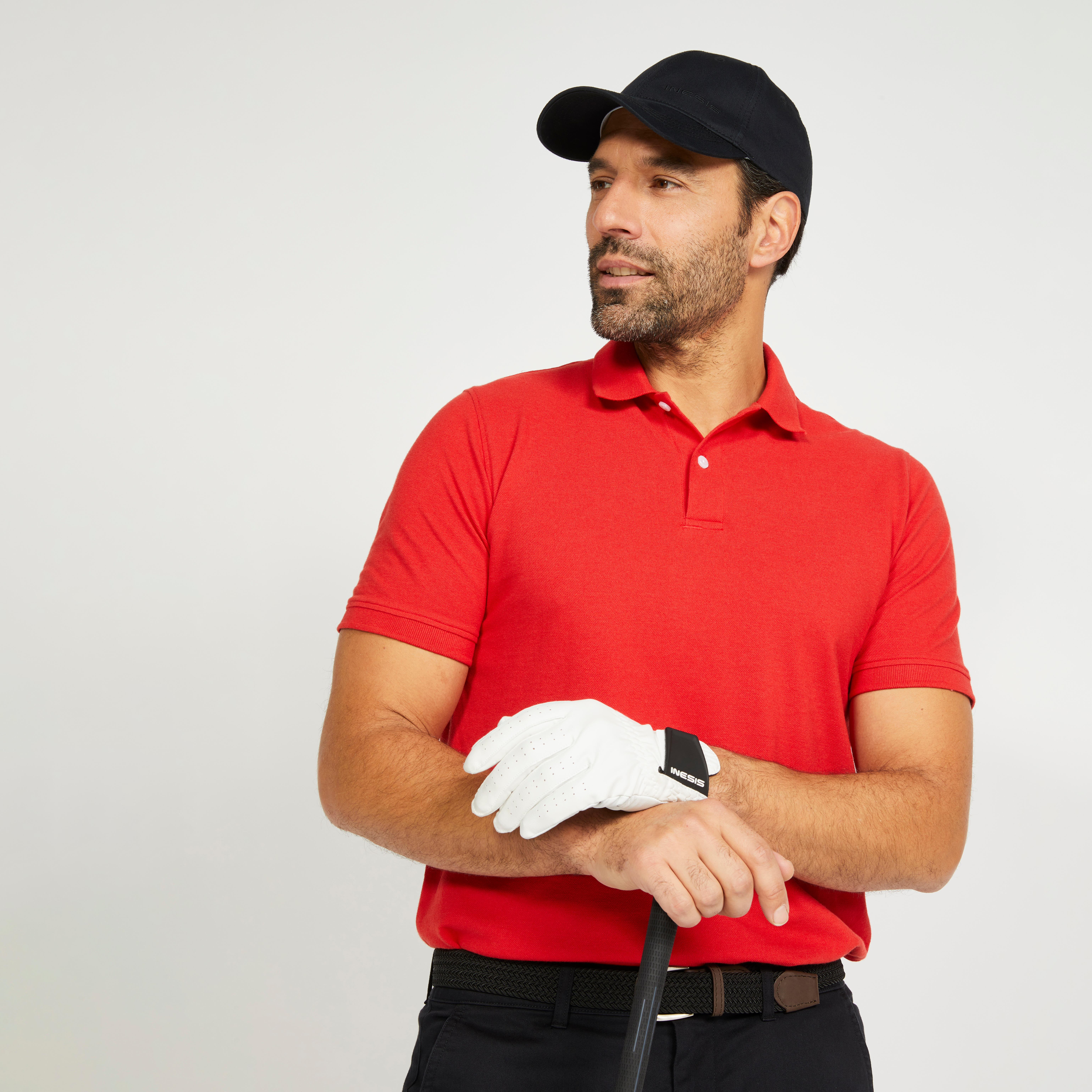 Koszulka polo do golfa z krótkim rękawem męska Inesis MW500